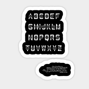 Typewriter Font of Type Sticker